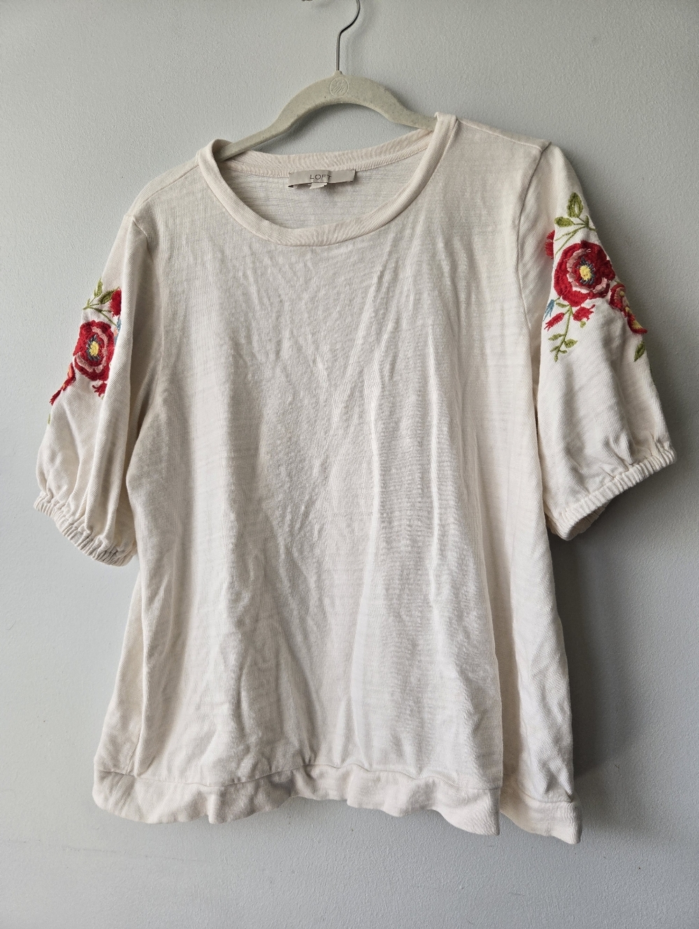 LOFT Blouse 100% Cotton Embroidered